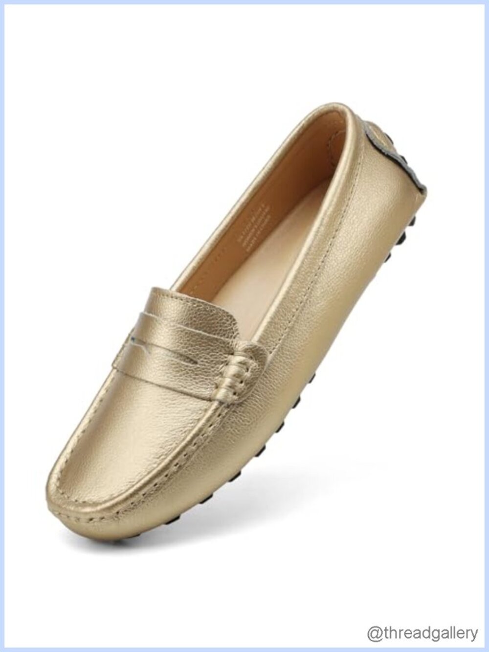 Handmade Genuine Leather Penny Loafers Slip-On Walking Flats